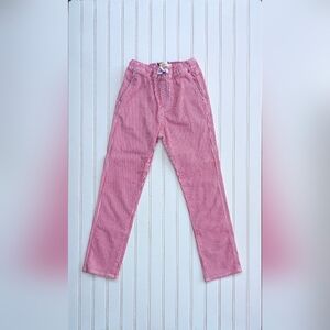 Boden Red Striped Denim-like Material Pull-On Pants